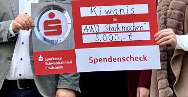 KIWANIS-Spende für das AWO-Projekt ‚Stark Machen‘